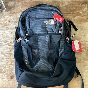NWT NORTH FACE RECON BLACK WITH ROSE GOLD ACCENTS